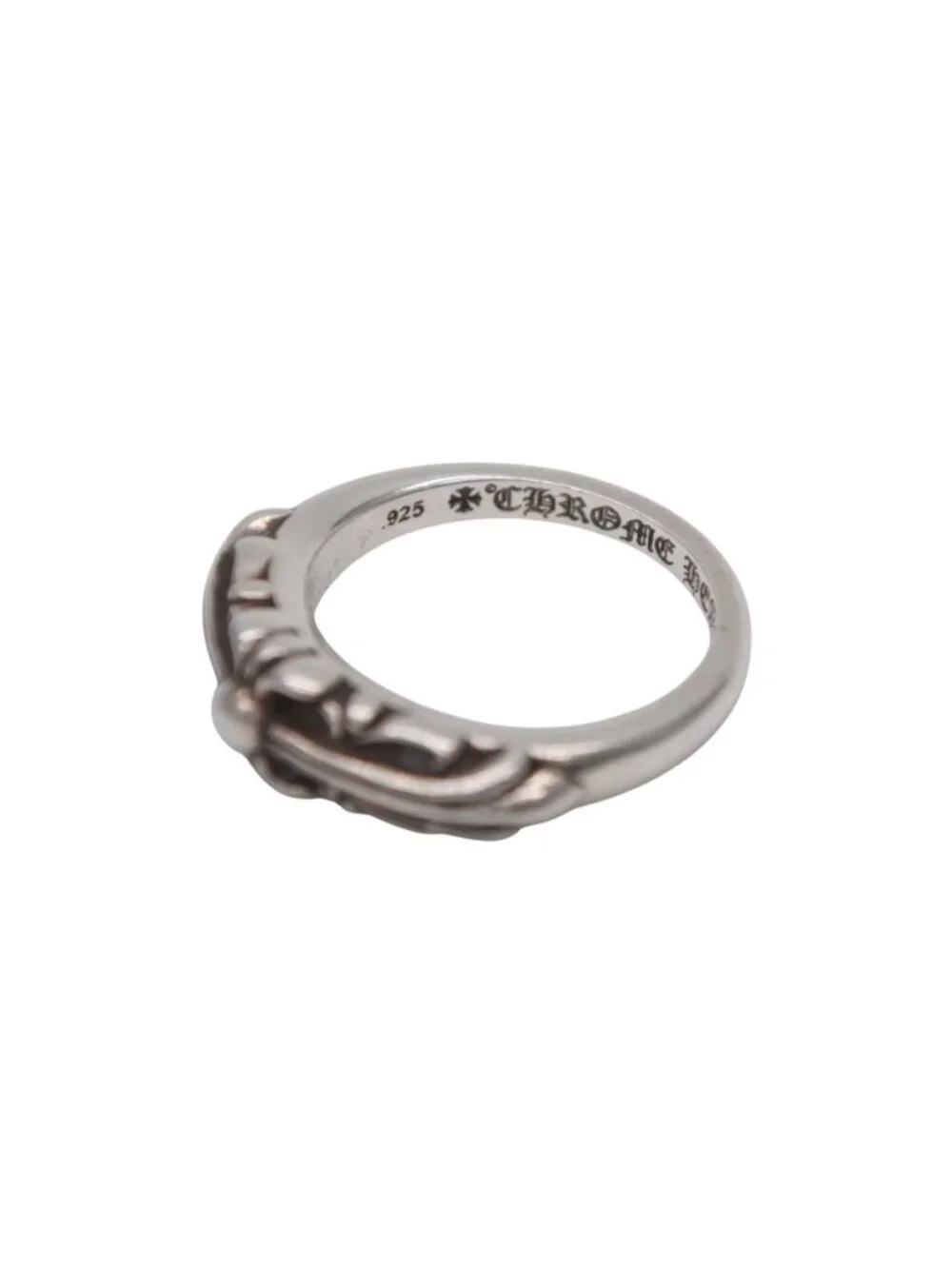 Chrome Hearts Baby Classic Floral Black Sling Ring 925 Sterling Silver